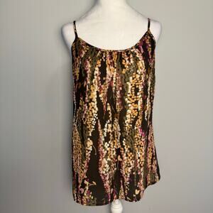 Cabi Down to Earth Trellis Camisole Tank blouse SMALL abstract earth tones  top